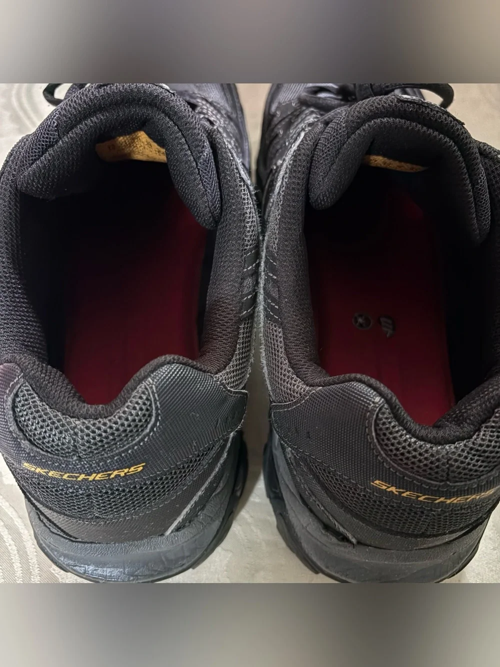 Sketchers Men's Black Steel Toe Work Shoes size 12